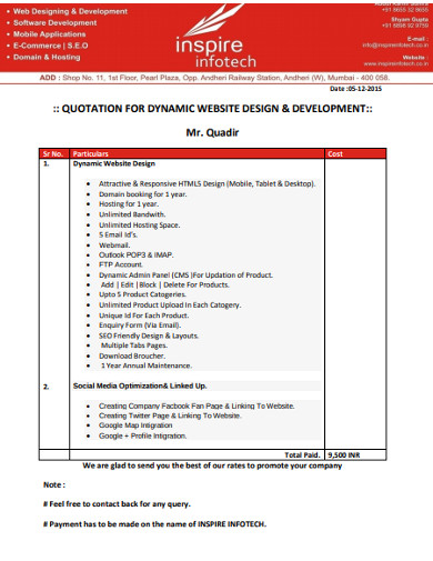 Crafting a Comprehensive Web Development Quotation: A Guide to Pricing Your Digital Vision